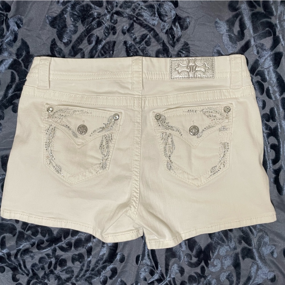 Miss me white jean shorts